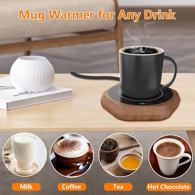 Coffee Mug Warmer: Smart Beverage Heating Plate Candle Wax Cup Warmer Electric - Image 6