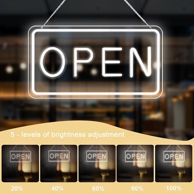 Open Neon Sign for Business – 16x9 inch USB Powered LED Open Sign - Image 6