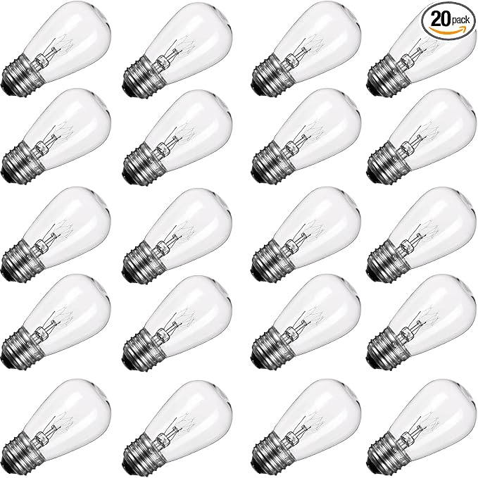 Minetom 20Pack S14 Replacement Light Bulbs by Minetom