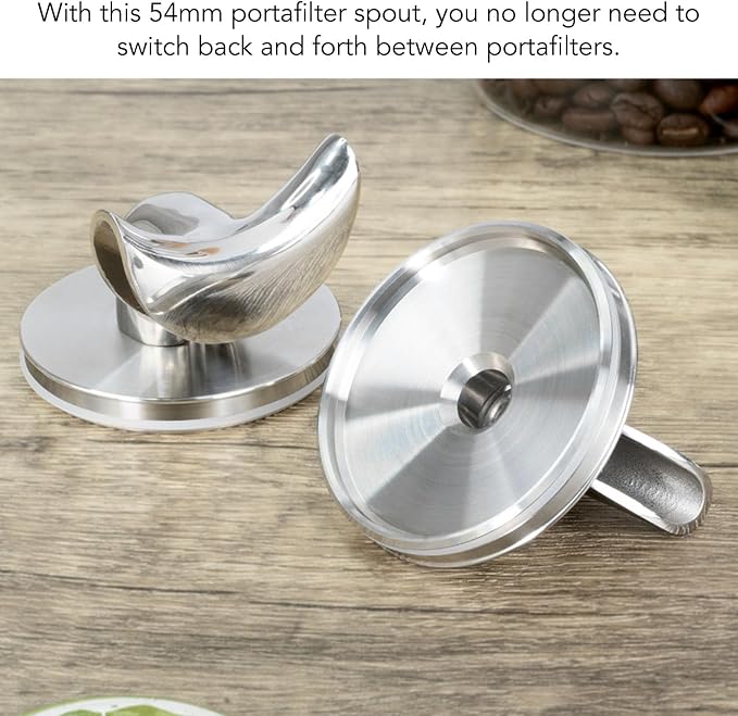 Portafilter Spout, 54mm Single and Double Bottomless to Spouted Coffee Machine - Image 3