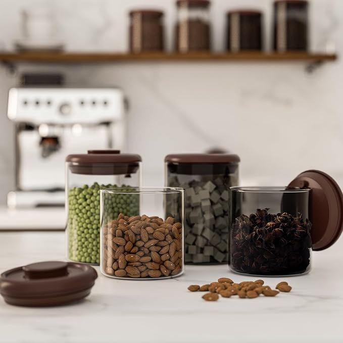 Amber Glass Coffee Canister 11OZ - Image 8