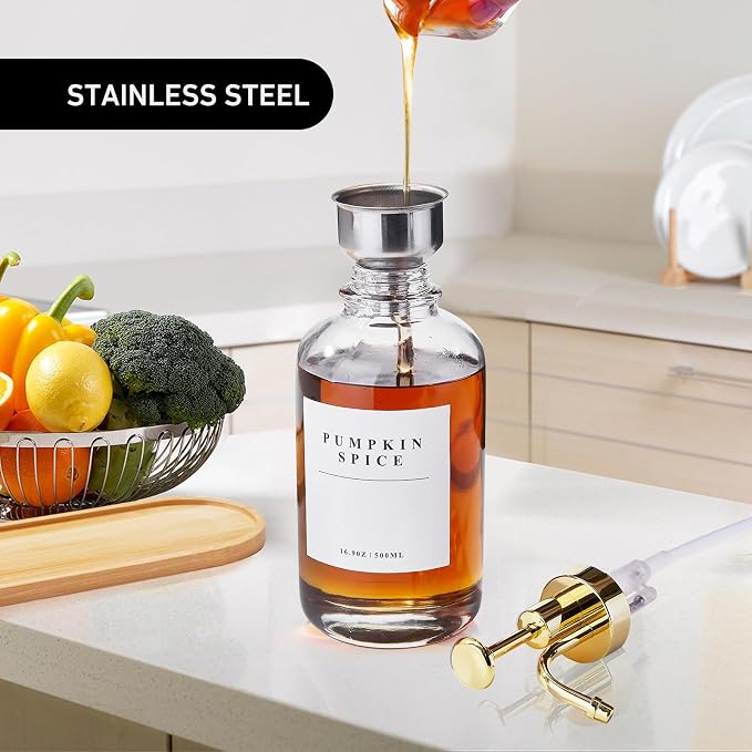 Coffee Syrup Dispenser for Coffee Bar, Coffee Syrup Pump Dispenser, Glass Syrup - Image 3