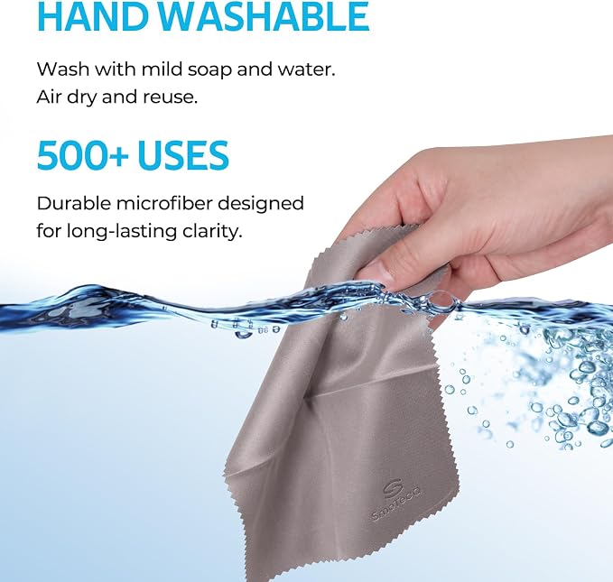 SmoTecQ 12 Pack Microfiber Lens Cleaning Cloths – Ultra-Soft, Scratch-Free - Image 4