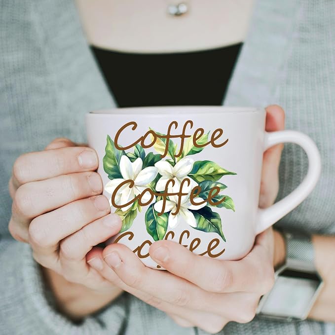 GLOBLELAND 18 Sheets Coffee Drinks Transfer Stickers 3.9x3.6inch Coffee Decals - Image 6