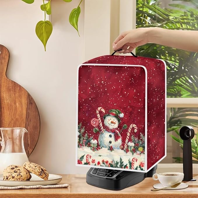 Christmas Candy Snowman Coffee Maker Covers - Image 4
