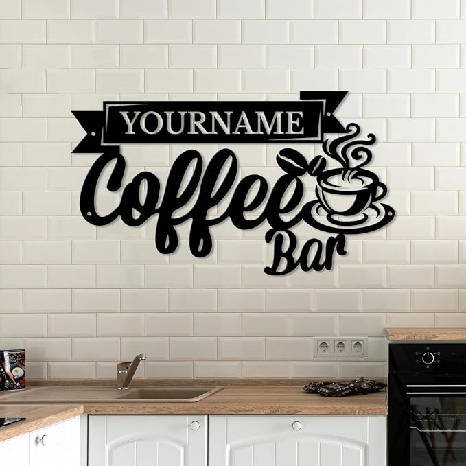 Custom Metal Coffee Bar Signs by Magilab