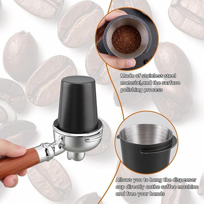 Coffee Dosing Cup 58mm, Stainless Steel Espresso coffee Dosing Cup, Coffee - Image 5