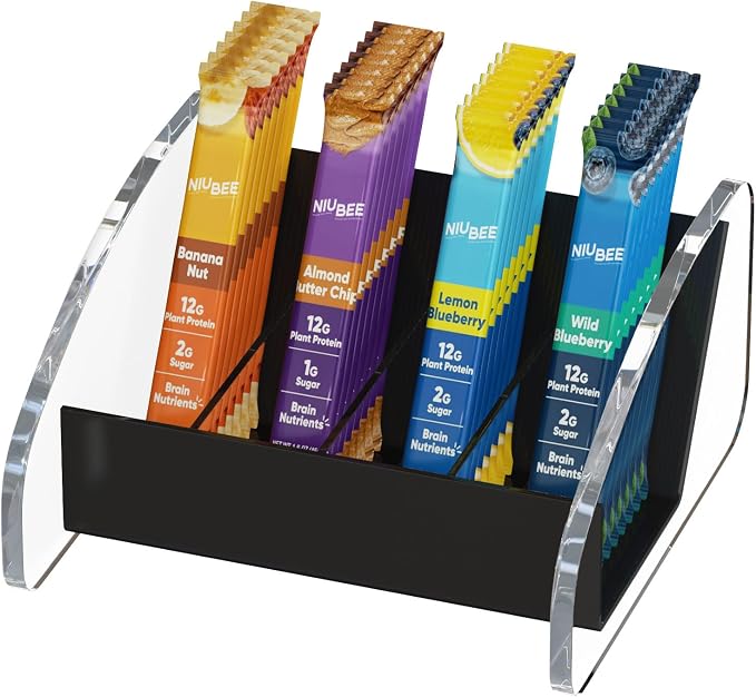 NIUBEE Acrylic Coffee Station Organizer: Instant Coffee Holder & Bag Rack Set Up by NIUBEE