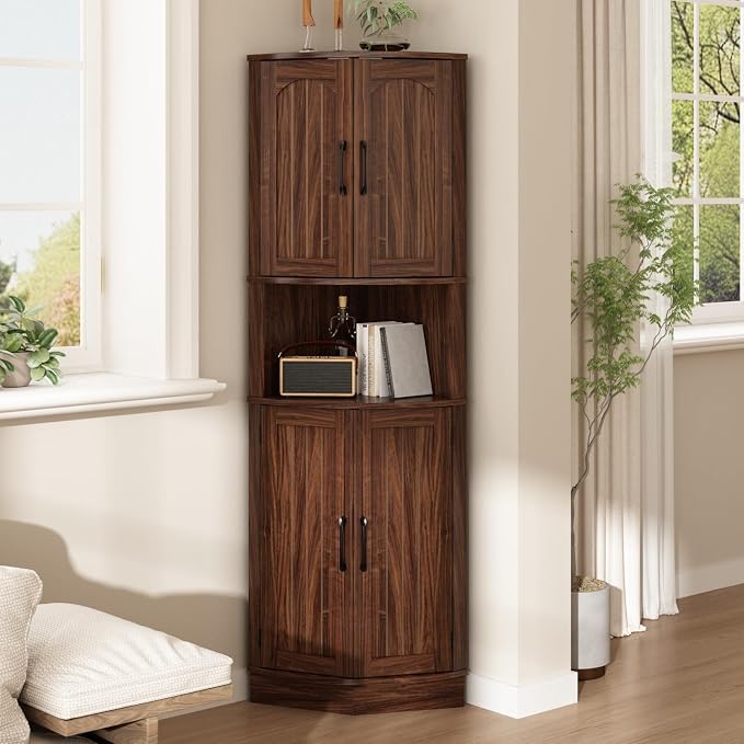HOKYHOKY Tall Corner Cabinet, 64.7" Corner Storage Cabinet by HOKYHOKY