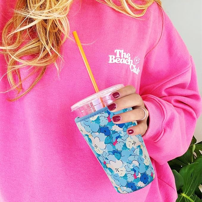 Reusable Insulated Neoprene Iced Coffee Cup Sleeve, Durable Drink Sleeve - Image 4