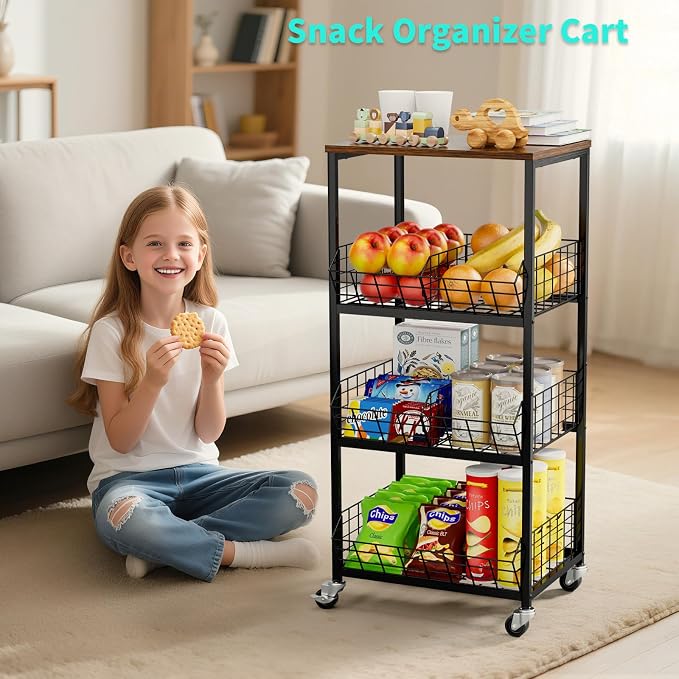 HapiRm Kitchen Fruit Vegetable Cart - Image 3