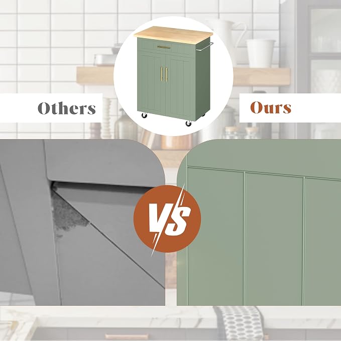 JY QAQA 26" Kitchen Island on Wheels - Image 7