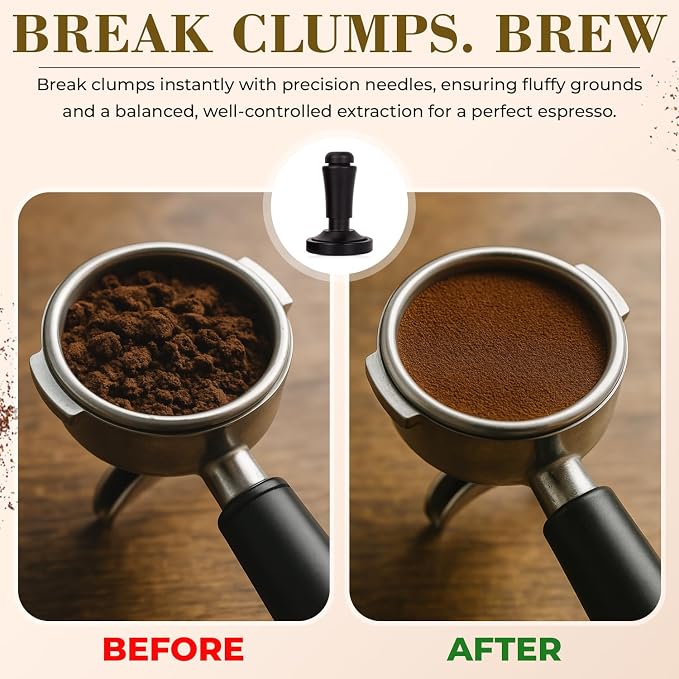2-in-1 Espresso Tamper & WDT Stirrer Tool – 51mm Coffee Tamper - Image 2