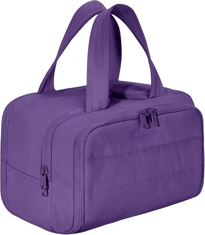 BAGSMART Travel Toiletry Bag, Puffy Toiletry Bag by BAGSMART