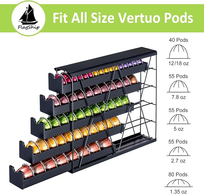 FlagShip 5-Tier Corner Coffee Pod Organizer - Image 4