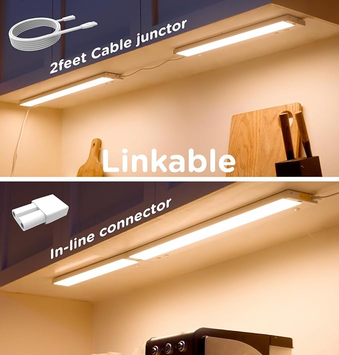 12 Inch Under Cabinet Lighting Plug in, 7W 120V 3 Color 3000K/4000K/5000K - Image 6