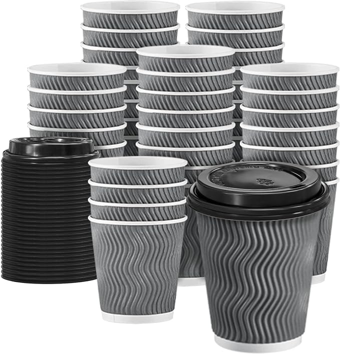 Clawsoff 100 Pack 8 oz Disposable Coffee Cups by BuyNow