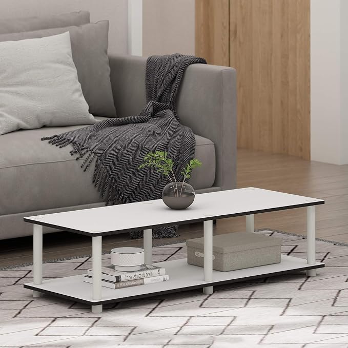 Furinno JUST TV Stand, 2-Tier Wide Entertainment Center - Image 7