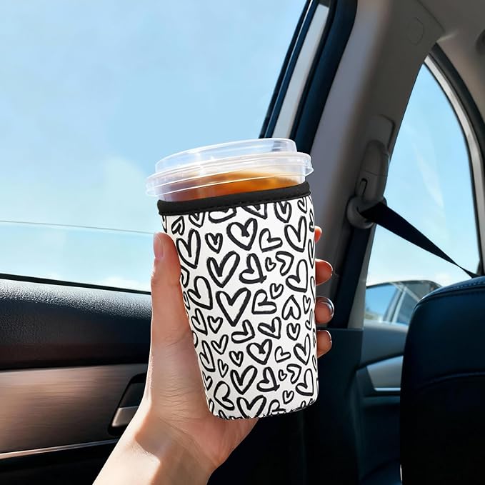Reusable Insulated Sleeve for Iced Coffee Cup, Beverage Holder for Iced Coffee - Image 3