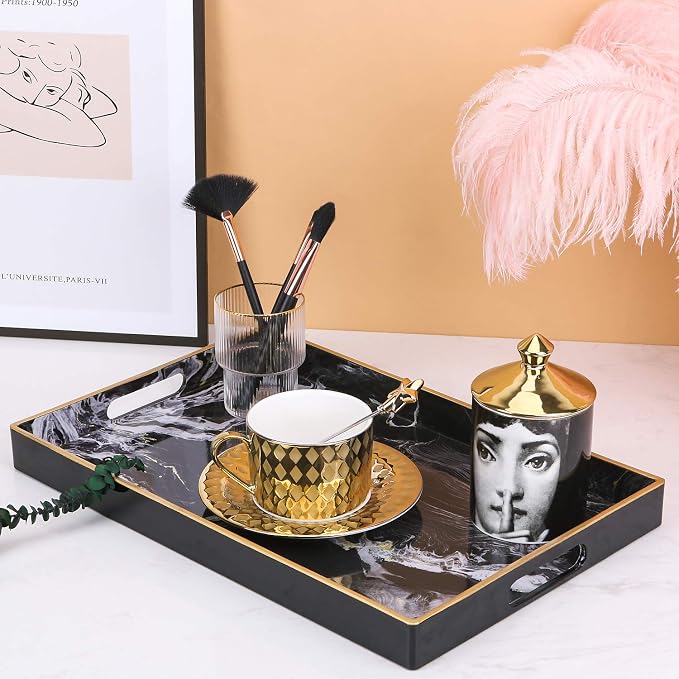 Decorative Tray, Marbling Plastic Tray - Image 7
