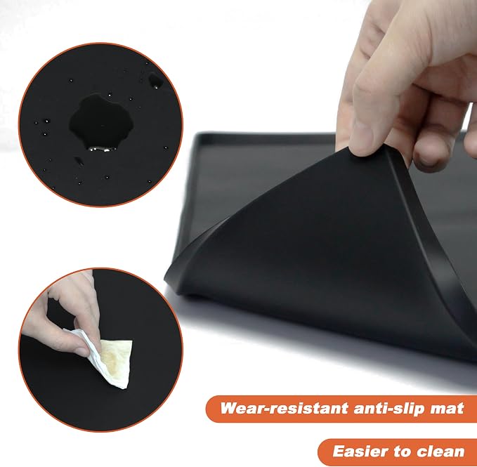 Silicone Coffee Mat, 24 x 16 Inch Non-Slip Heat Resistant, Large and Small - Image 3
