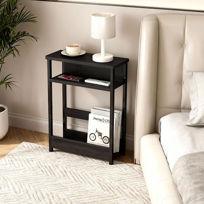 GarveeHome Narrow Side Table for Small Spaces, 3 Tier Small End Table - Image 6