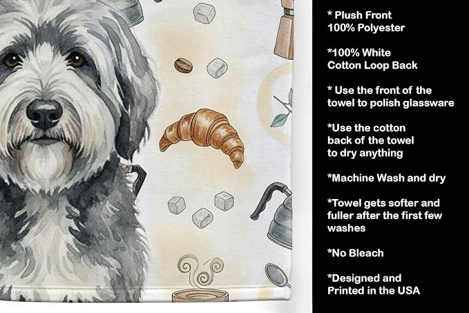 Caroline's Treasures Gray and White Old English Sheepdog Coffee Bar Kitchen - Image 4