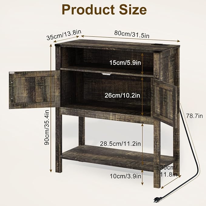 M METERXITY 31.5" W Coffee Bar Cabinet - Image 2