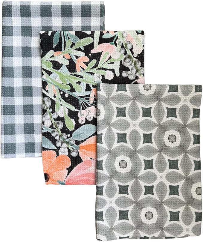 || 3 Pack|| Double Sided Dish Towels || Waffle Weave Microfiber || Highly by DesertAqua