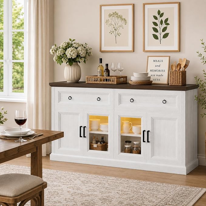 63'' Sideboard Buffet Cabinet - Image 3