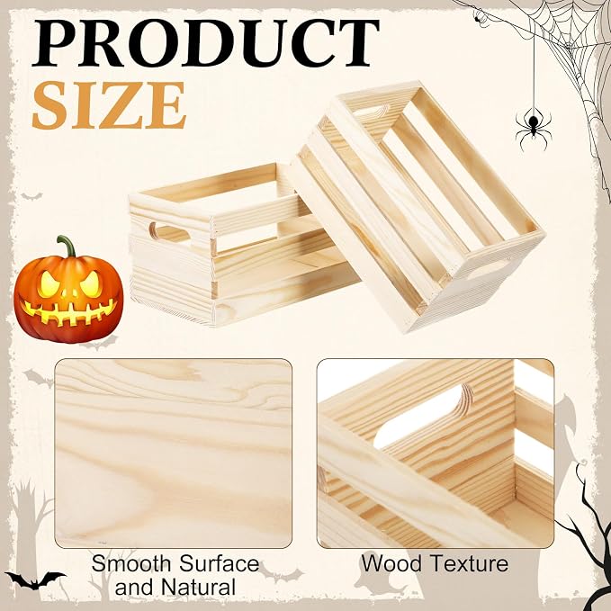 12 Pcs Small Wooden Crates - Image 3