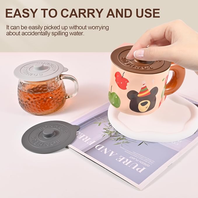 Silicone Cup Covers ， Multicolored Silicone Lids - Image 5