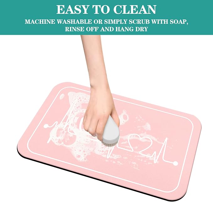 Pinks Absorbent Coffee Bar Mat - Image 6