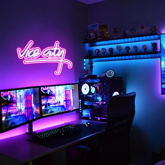 Vice City Neon Sign Pink Led Sign - Image 3