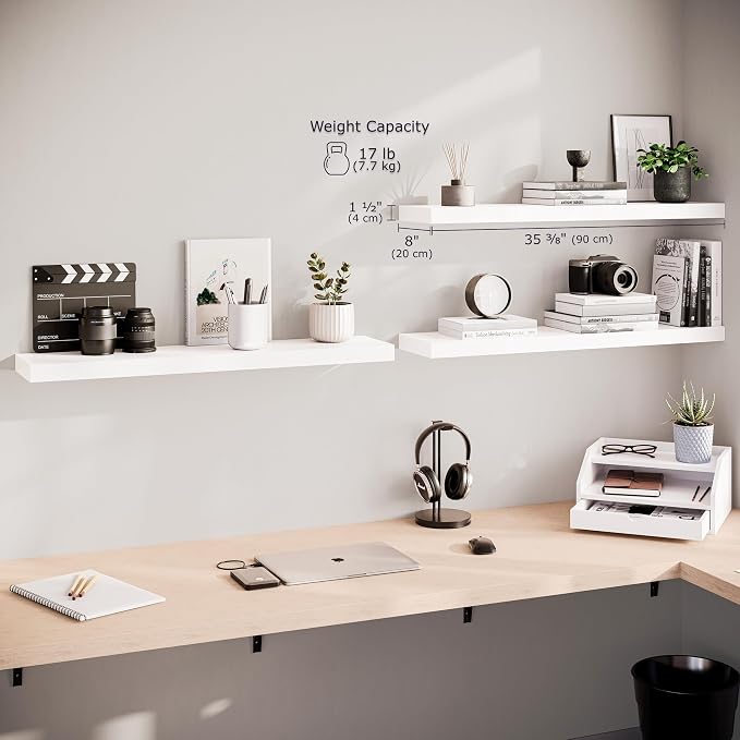 Ballucci Floating Shelves, Wood Floating Shelves - Image 2