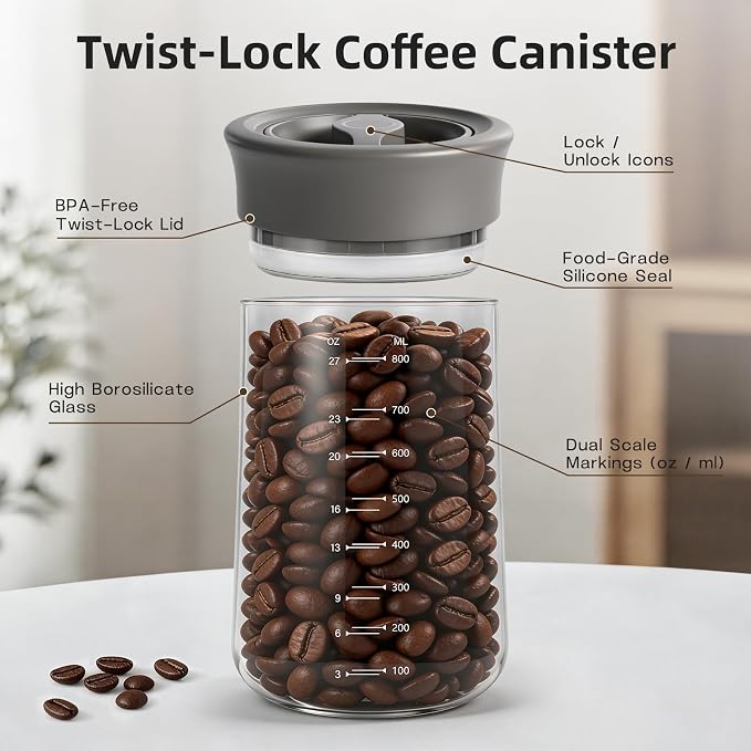 Coffee Canister, Glass Jars - Image 3