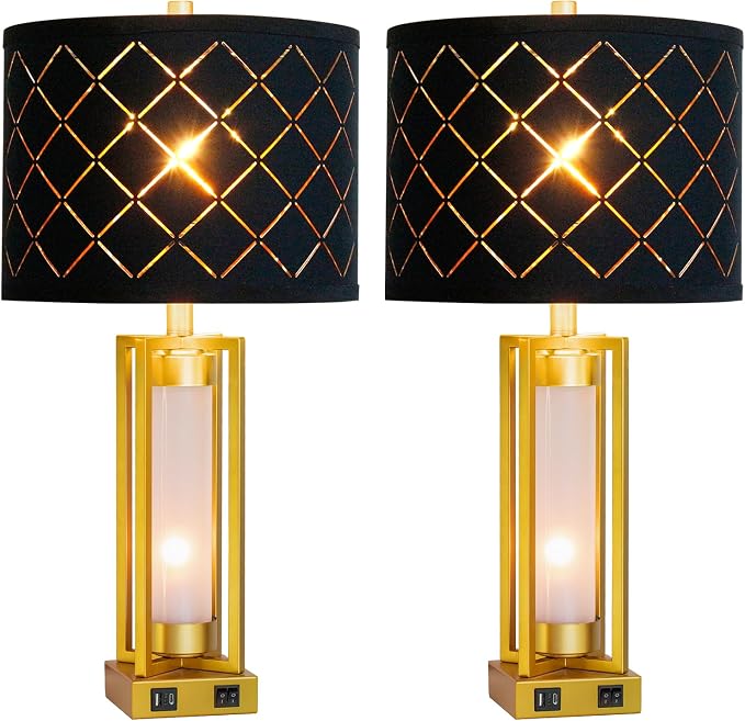 Set of 2 Modern Table Lamps for Living Room Bedroom - Image 8