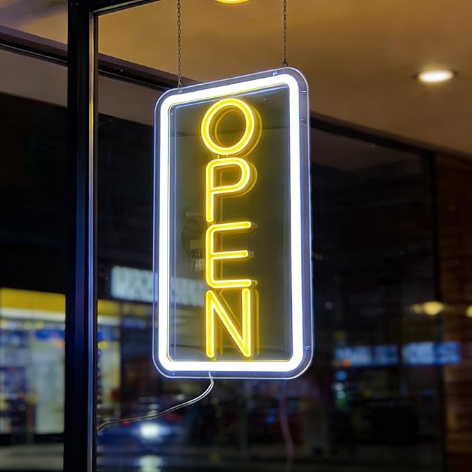 Open Signs for Business, Neon Open Sign Led, 16.5"x 9", by SnailGo
