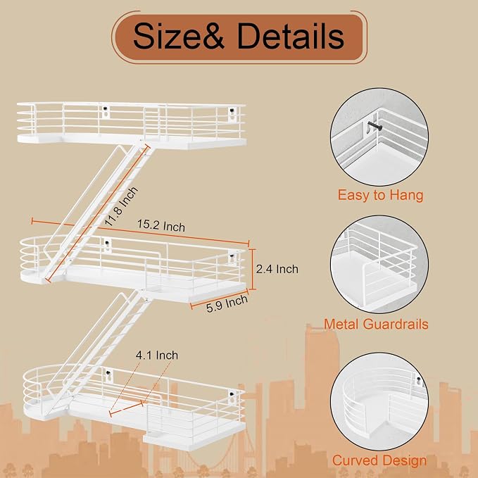 15 Inch Fire Escape Wall Shelf - Image 7