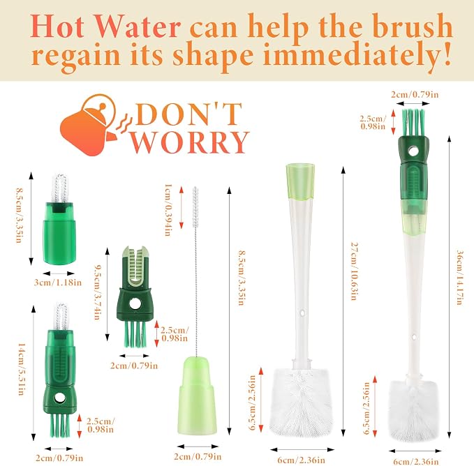 5 Pack Water Bottle Cleaner Brush Set - Image 3