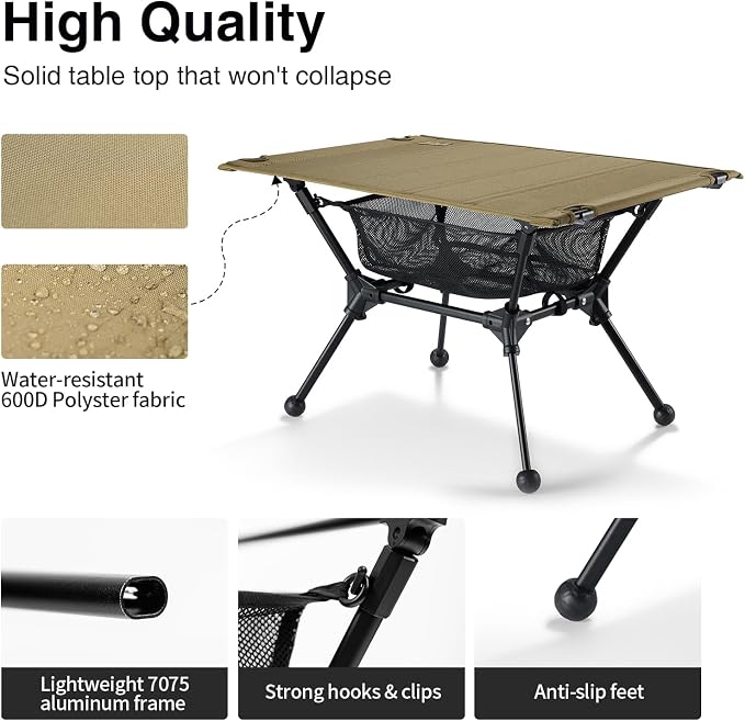 ONETIGRIS Dipper Camping Table, Lightweight Portable Folding Table - Image 4