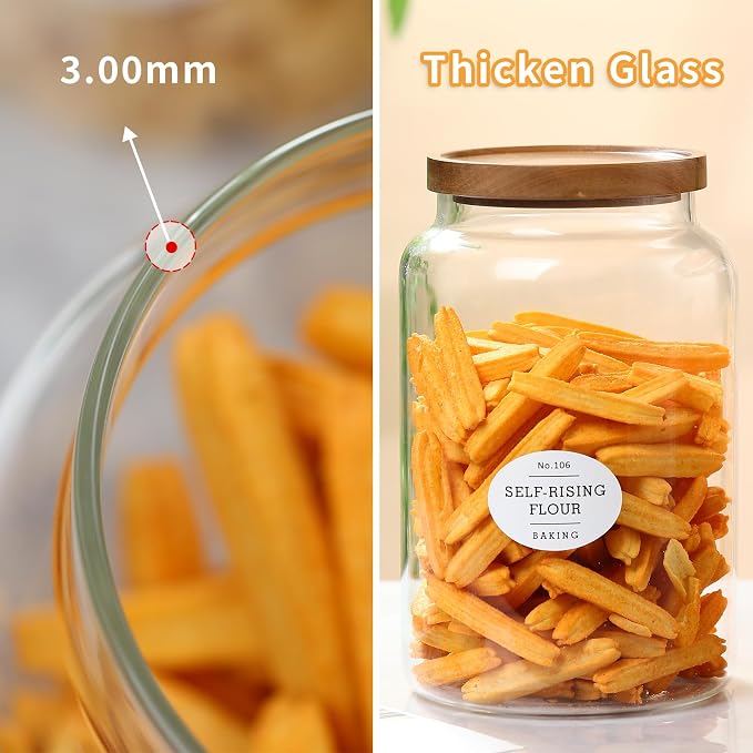 2-pack 3/4 gallon glass storage container - Image 4