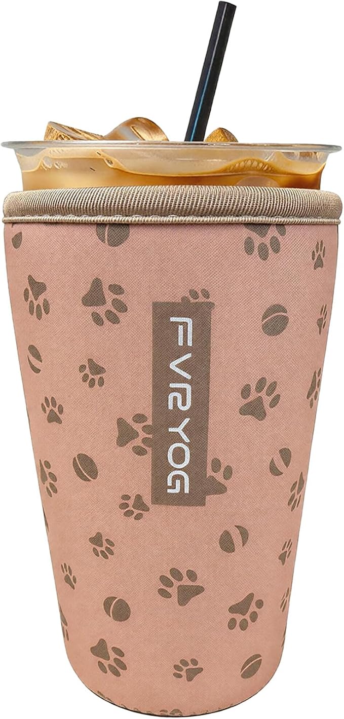 Reusable Insulated Neoprene Iced Coffee Sleeves by Fvryog