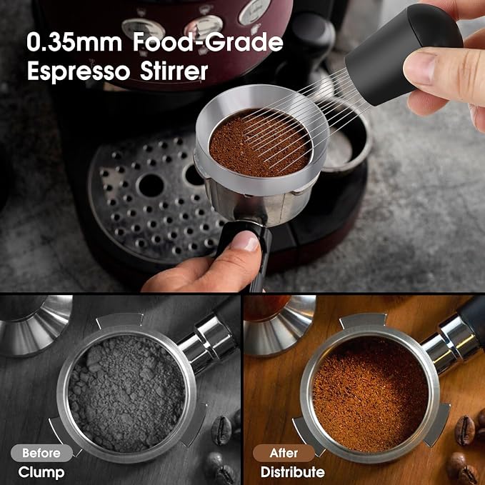 Reoszeank 58mm Espresso Accessories Kit, Spring Loaded Calibrated Tamper - Image 3