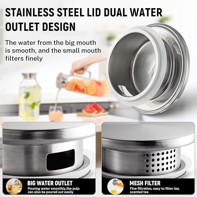 Netany 3 Pack 2 Liters/68 oz Square Glass Pitcher - Image 5