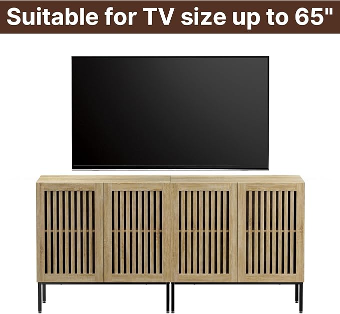 BVIUNTWO Buffet Cabinet with Storage, Sideboard Coffee Bar Cabinet with 4 Doors - Image 7