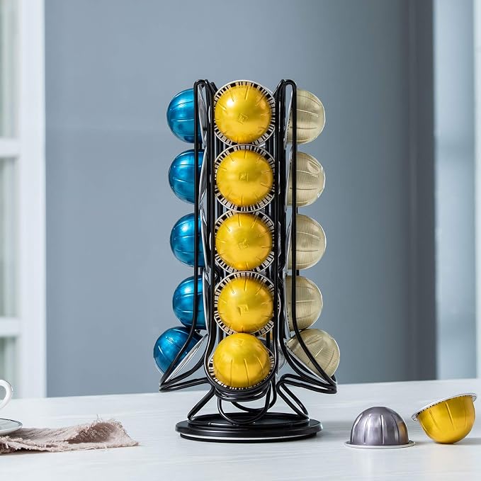 FlagShip Vertuo Pod Holder Coffee Pod Carousel Stand Storage - Image 6