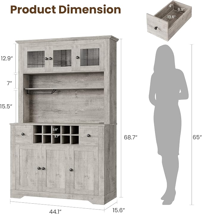 GarveeHome 68.7" Coffee Bar Cabinet - Image 2