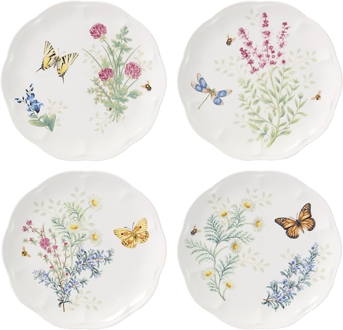 Lenox 897793 Butterfly Meadow Herbs Accent Plates by Lenox