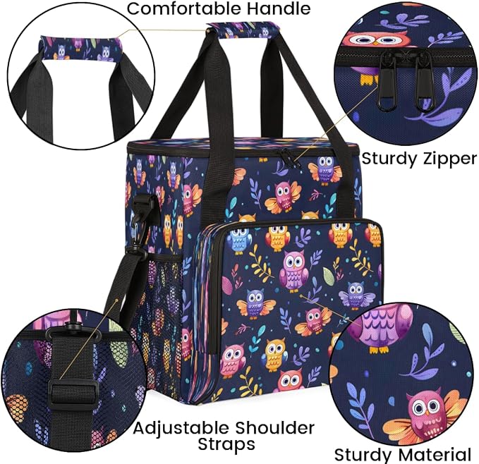 Purple Owl Bird Coffee Machine Bag Compatible - Image 6